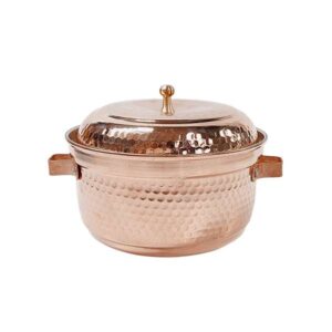 Copper Pot with Hammered Design