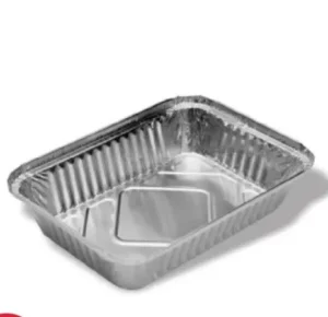 Single-Serve Aluminum Disposable Container With Lid