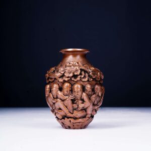 Embossed Face Balloon Vase-Aghajani Handicrafts