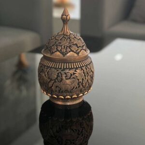 Gol-o-Morgh Engraved Sugar Bowl-Aghajani Handicrafts