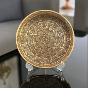 Round Engraved Plate-Aghajani Handicrafts