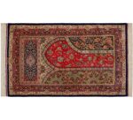 Qom Silk Prayer Rug-Aghajani Handicrafts