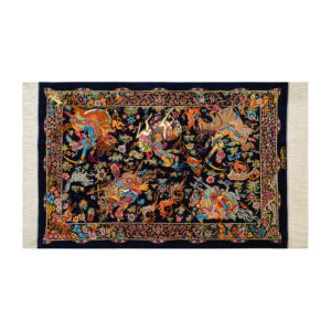 Qom Silk Hunting Ground Rug-Aghajani Handicrafts