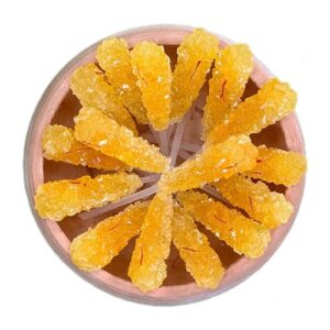 Saffron Rock Candy Sticks