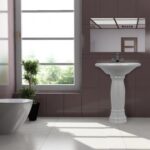 Golsar Pedestal Washbasin Model Aqua 58