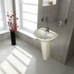 Golsar Pedestal Washbasin Model Lotus 65