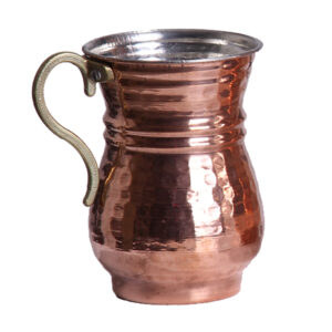 Copper mug with handle hammered Sabams brand